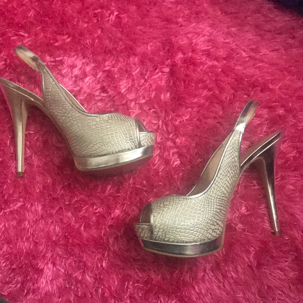 Guess open toe heels